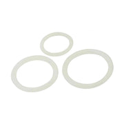 Tre anelli bianchi in silicone liscio, set da 3 taglie diverse per stimolazione