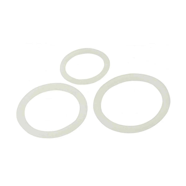 Tre anelli bianchi in silicone liscio, set da 3 taglie diverse per stimolazione