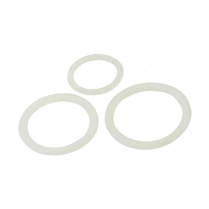 Tre anelli bianchi in silicone liscio, set da 3 taglie diverse per stimolazione