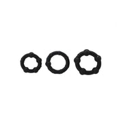Set di 3 anelli beaded - Nero