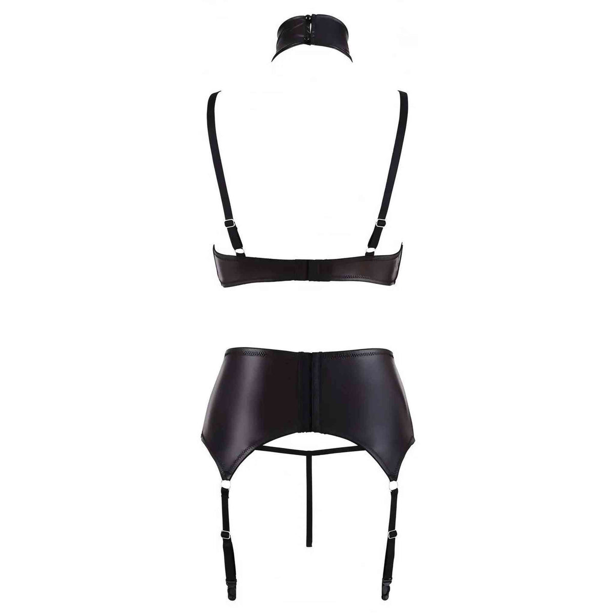 Set di 3 pezzi Nero Wetlook - 80B/M