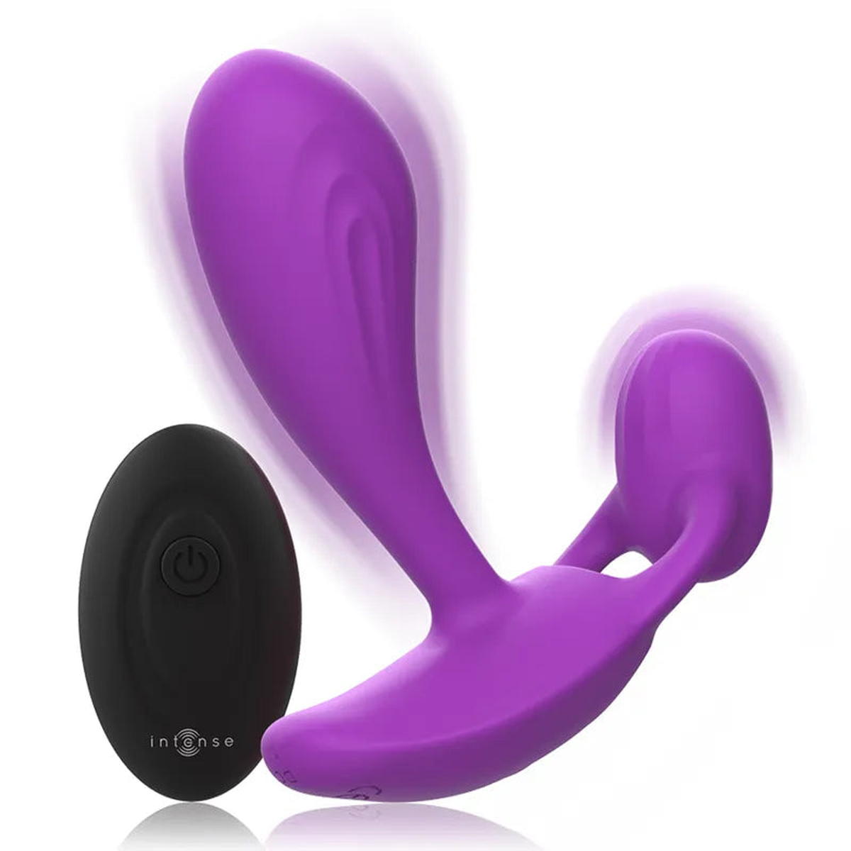 Plug anale viola Intense vibrante con telecomando e design ergonomico