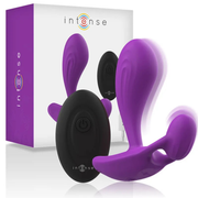 Plug anale viola Intense design Y con anello di supporto e telecomando
