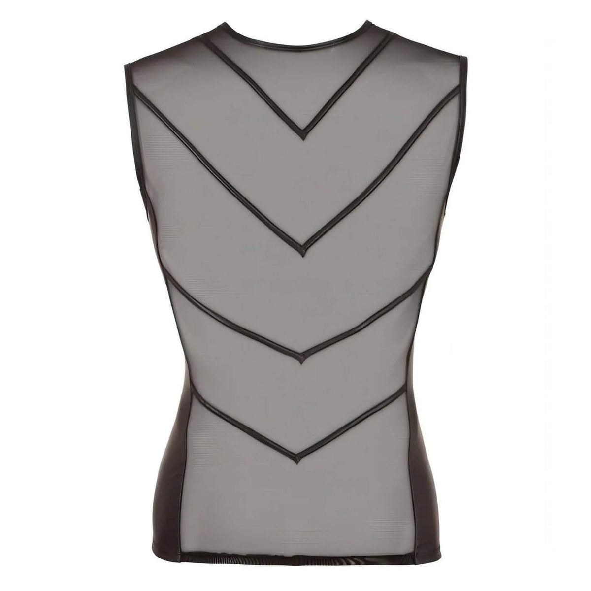 Shirt Mesh Trasparente con Inserti Wetlook