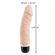 Silicone Classic 2.0 Thick Dick Vibrator - Ricaricabile, 7 diversi programmi di vibrazione, Rosa Carne