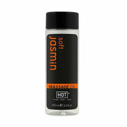 Olio da massaggio Soft Jasmin 100 ml con aroma di gelsomino e bottiglia nera