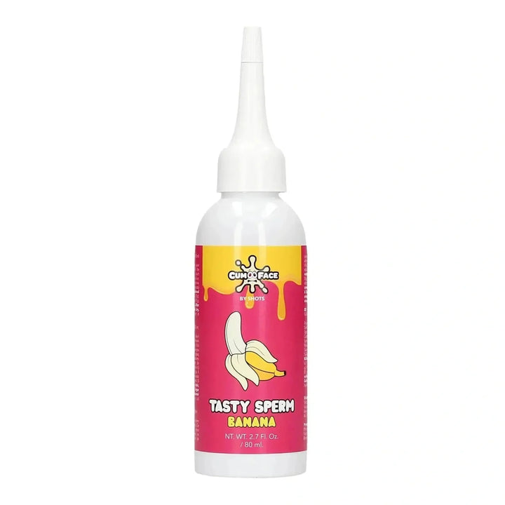 Bottiglia CumFace Tasty Sperm Banana lubrificante sessuale 80 ml con tappo beccuccio
