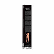 Retro confezione barra divaricatrice Ouch! illustrazione uso su modello donna