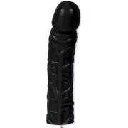 Dildo nero lucido Squirmy Rooter Doc Johnson con muscoli scolpiti e testa sferica