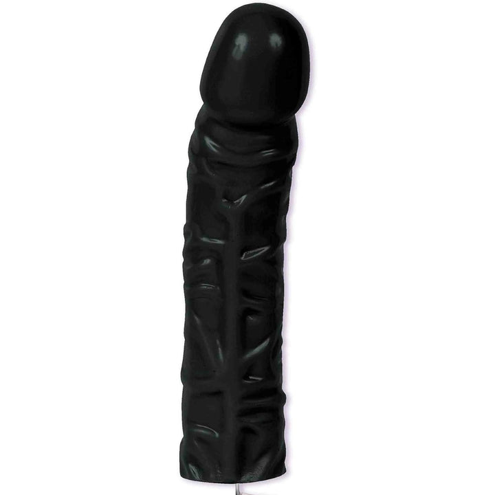 Dildo nero lucido Squirmy Rooter Doc Johnson con muscoli scolpiti e testa sferica