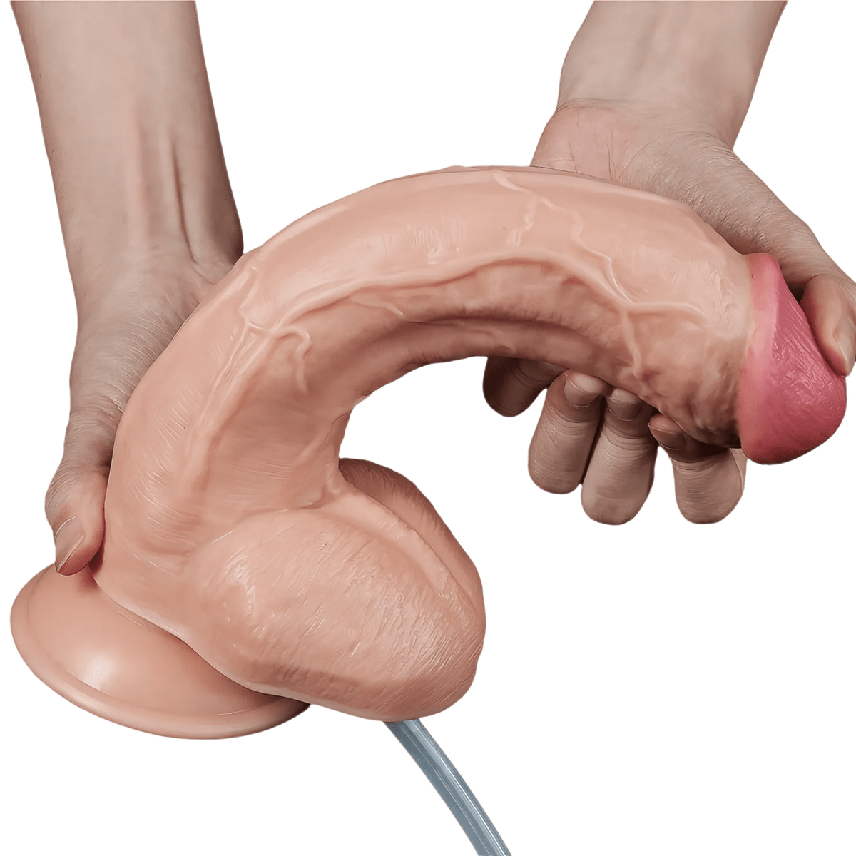 Squirt Extreme Fallo Realistico con Pompa Squirting - Rosa Carne, 10″