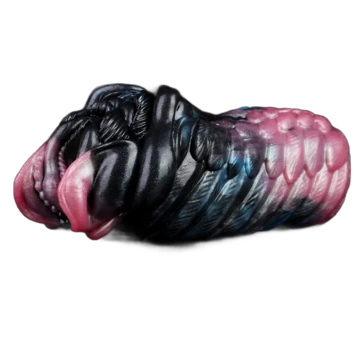 Toy masturbazione silicone liquido Stellar dream nero blu rosa con bocca a rilievo