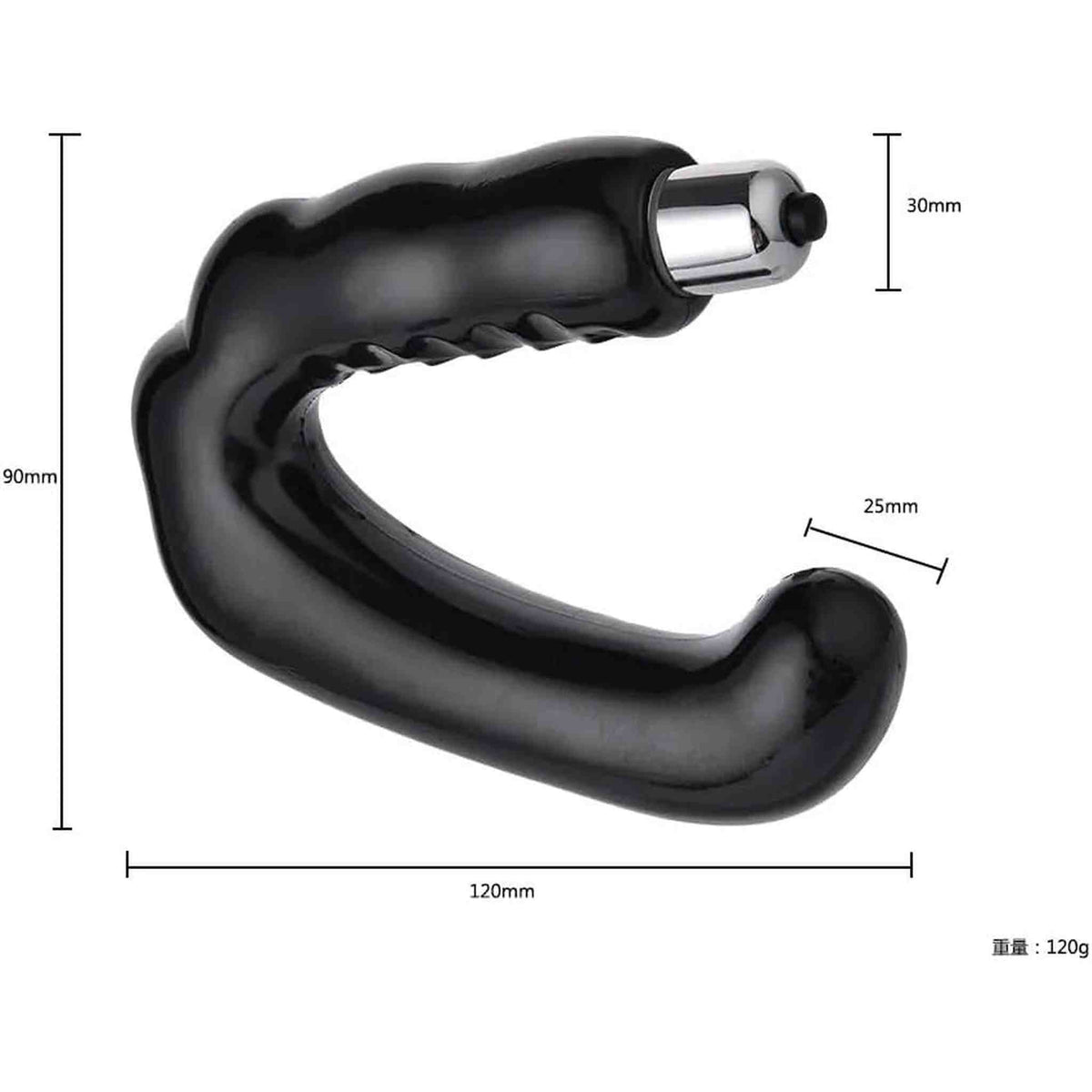 Stimolatore Prostatico Ricurvo Nero