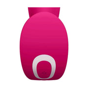 Retro stimolatore clitorideo rosa fucsia con interruttore circolare bianco