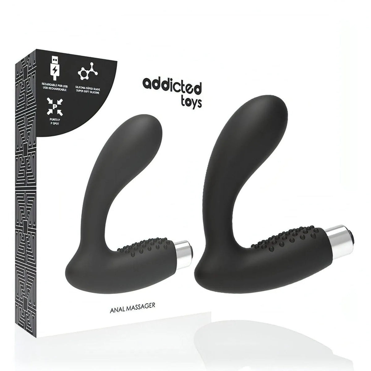 Stimolatore Ricariacbile per massaggio prostata e perineo in silicone