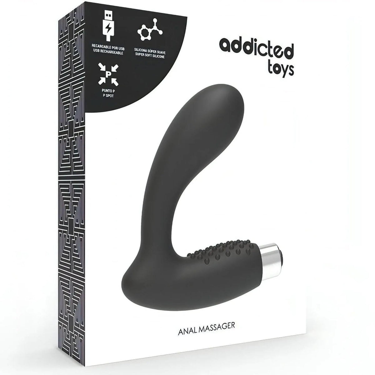 Stimolatore Ricariacbile per massaggio prostata e perineo in silicone