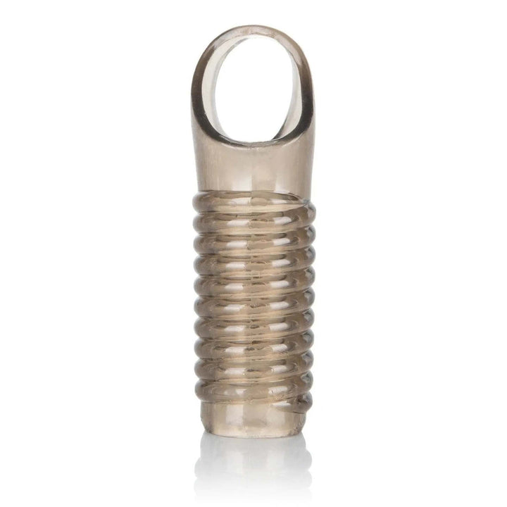 Guaina stimolante per pene grigio opaco TPE superficie a spirale