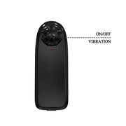Telecomando nero per strapon con pulsanti vibrazione multispeed e indicatore LED