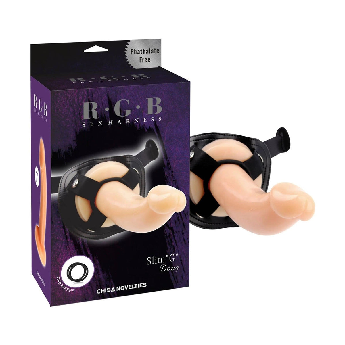 Confezione viola Strap-on Slim G Dong Chisa Novelties Phthalate Free