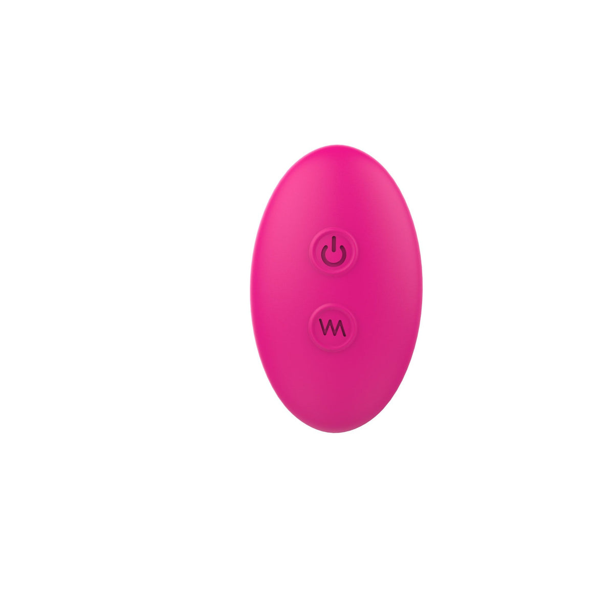 Telecomando wireless ovale rosa acceso per strapon vibrante