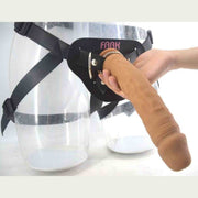Inserimento dildo Strapons 24cm marrone in supporto nero regolabile