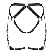 Strappy bondage harness con cinturino vita e cosce
