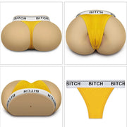 Set completo masturbatore glutei perizoma giallo Bitch vista posteriore laterale inferiore