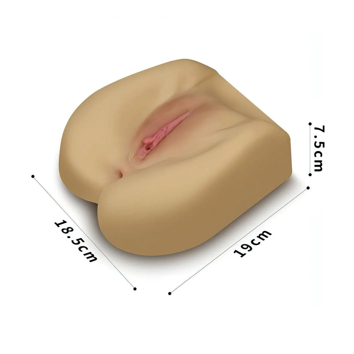 Masturbatore realistico rosa carne Streetgirl's dimensioni 19 cm vista laterale anatomica dettagliata