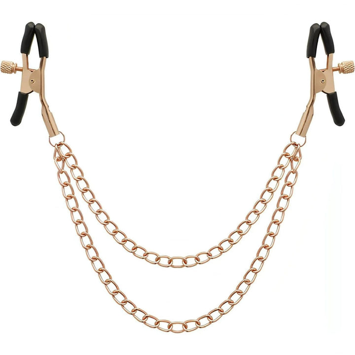 Stringicapezzoli Premium con Doppia Catena a maglia media - Gold Rose