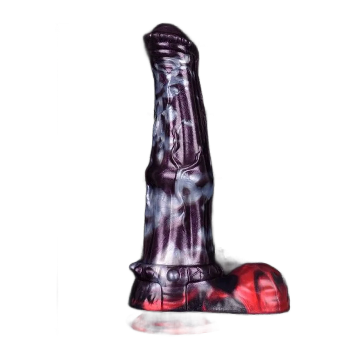 Dildo silicone Lewis Qinghong drago strisce vista profilo dettagli