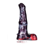 Dildo silicone Lewis Qinghong drago strisce vista profilo dettagli