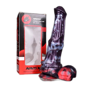 Dildo silicone Lewis drago con confezione nera e rossa