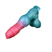 Stripe Dragon Monster Penis Silicone Dildo Female Masturbator