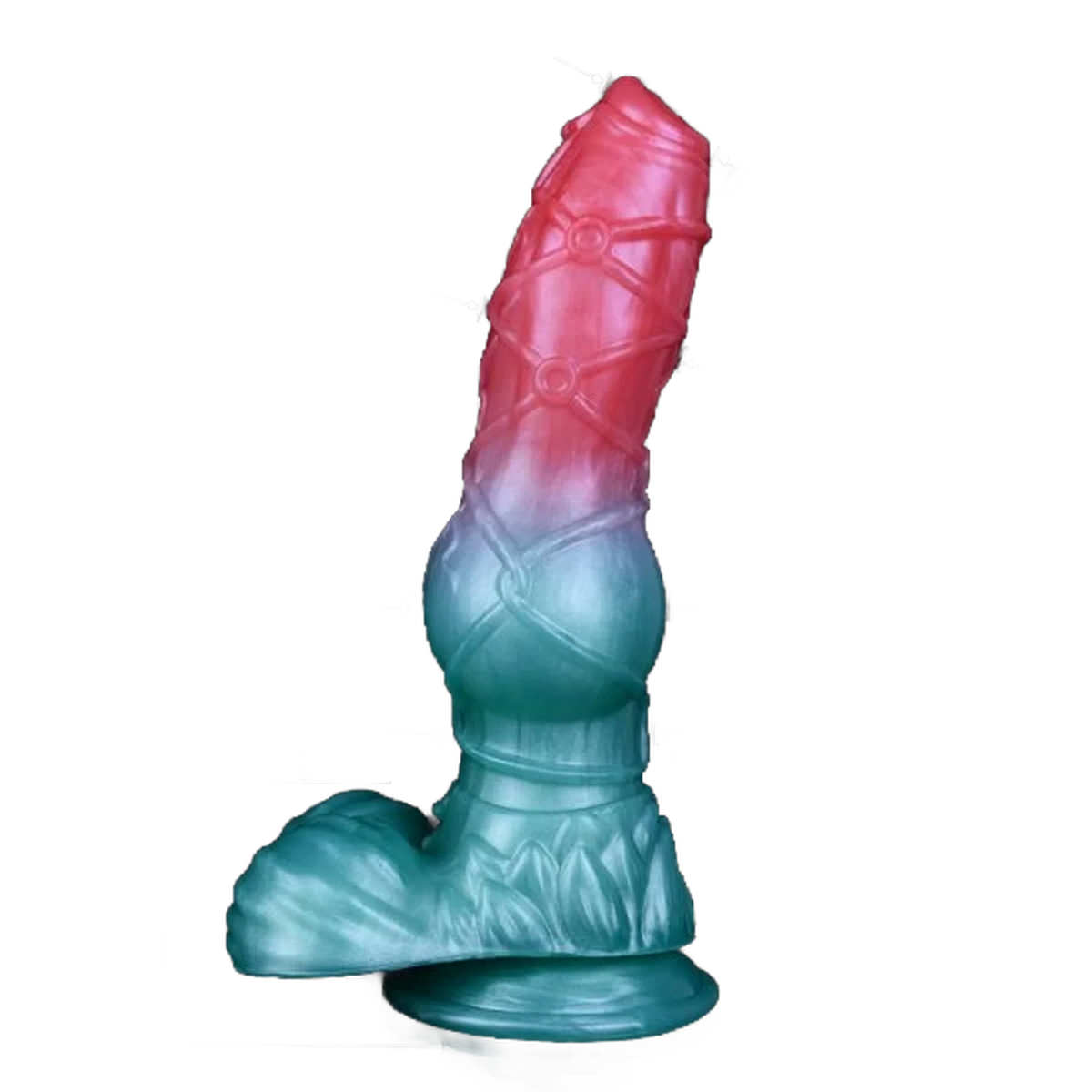Stripe Dragon Monster Penis Silicone Dildo Female Masturbator