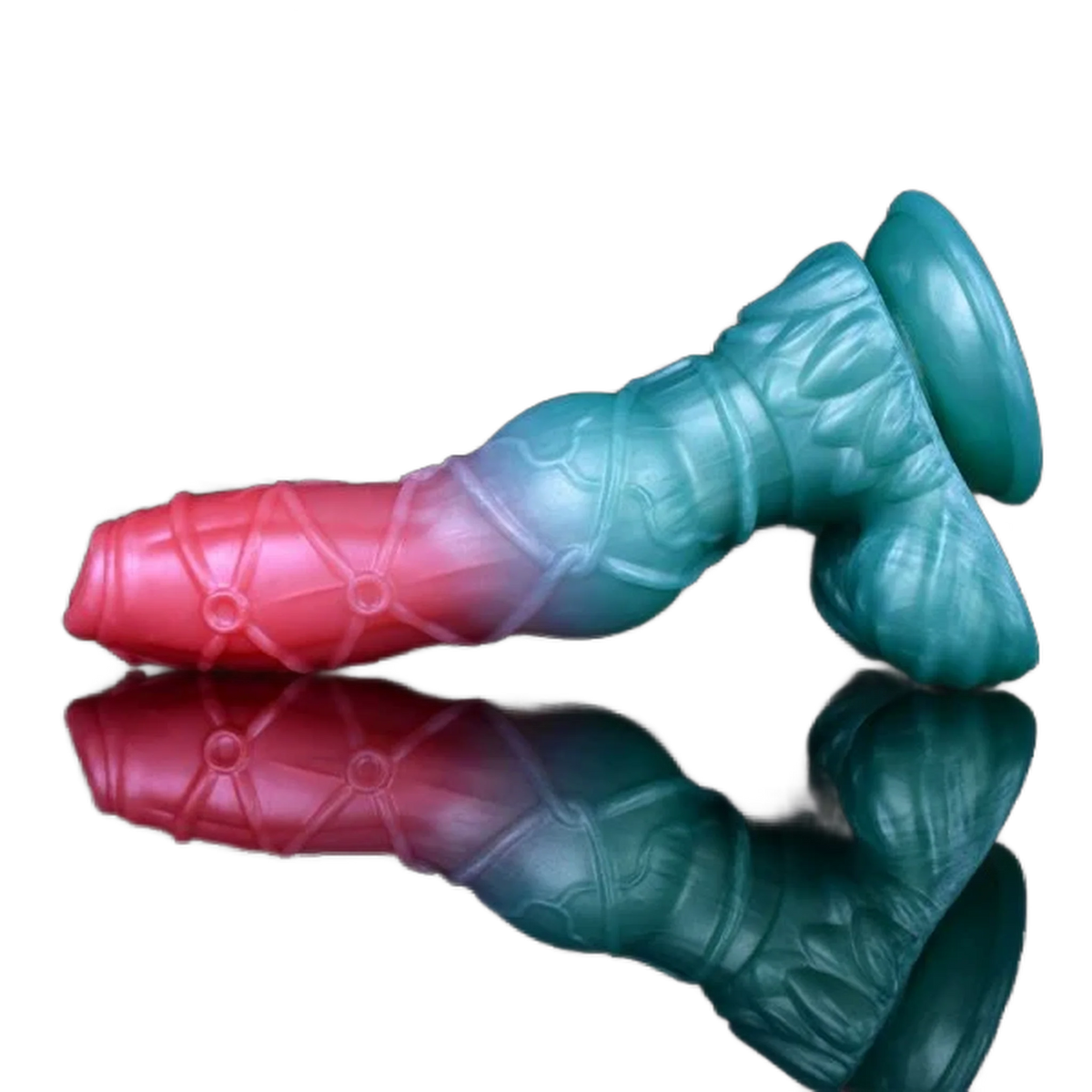 Stripe Dragon Monster Penis Silicone Dildo Female Masturbator