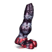 Stripe Dragon Monster Penis Silicone Dildo Female Masturbator