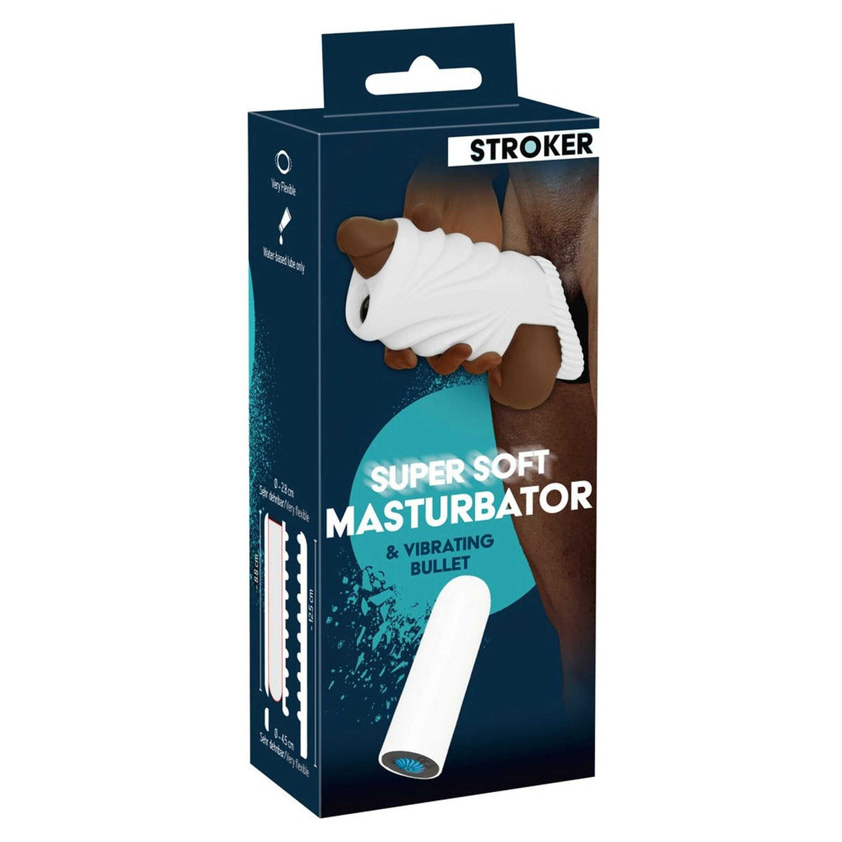 Confezione blu Stroker Vibrante Super Soft masturbatore vibrante