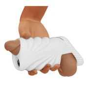 Mano impugna Stroker Vibrante mostrando presa ergonomica e spirale laterale