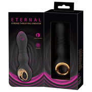 Confezione vibratore Eternal Strong Thrust con anello dorato e funzione spinta