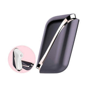 Satisfyer Traveler stimolatore aria portatile nero e rosa oro con cupola morbida