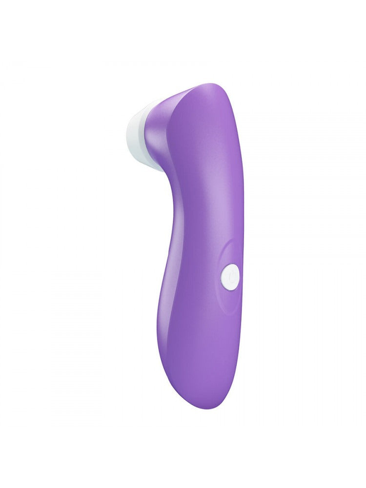 Succhiaclitoride classico viola con pulsante circolare sul lato