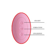 Schema pannello controllo vibratore con pulsanti ON/OFF vibrazione e UP & DOWN