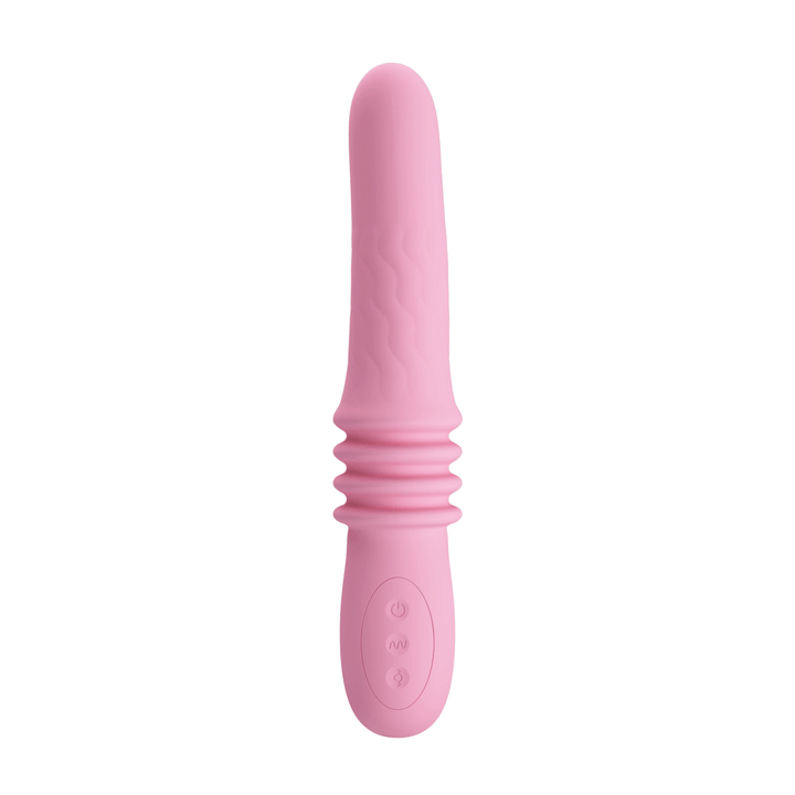 Vibratore rosa in silicone con movimento up and down e 12 modalità di vibrazione