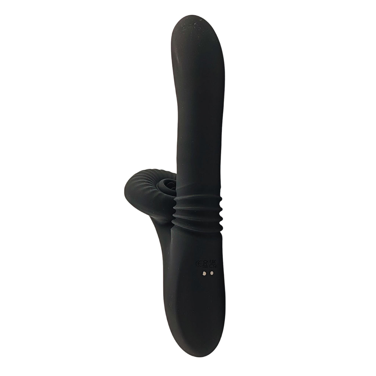 Super Vibratore Vaginale e Clitorideo con Spinta, Riscaldamento e Lingue Clitoridee