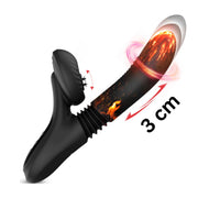Super Vibratore Vaginale e Clitorideo con Spinta, Riscaldamento e Lingue Clitoridee