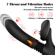 Super Vibratore Vaginale e Clitorideo con Spinta, Riscaldamento e Lingue Clitoridee