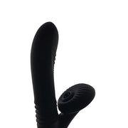 Super Vibratore Vaginale e Clitorideo con Spinta, Riscaldamento e Lingue Clitoridee