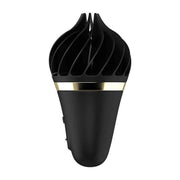Satisfyer Sweet Treat Spinnator nero con cinque lobi curvi e fascia dorata