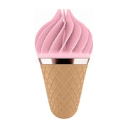 Satisfyer Sweet Treat Spinnator rosa pastello a quattro lobi con anello argento