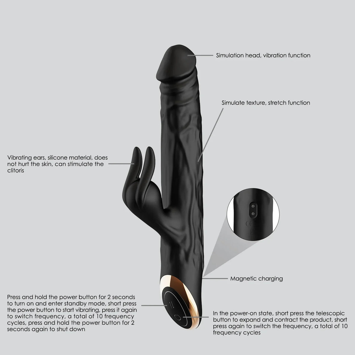 Terry II - Vibratore Rabbit Realistico Con Spinta